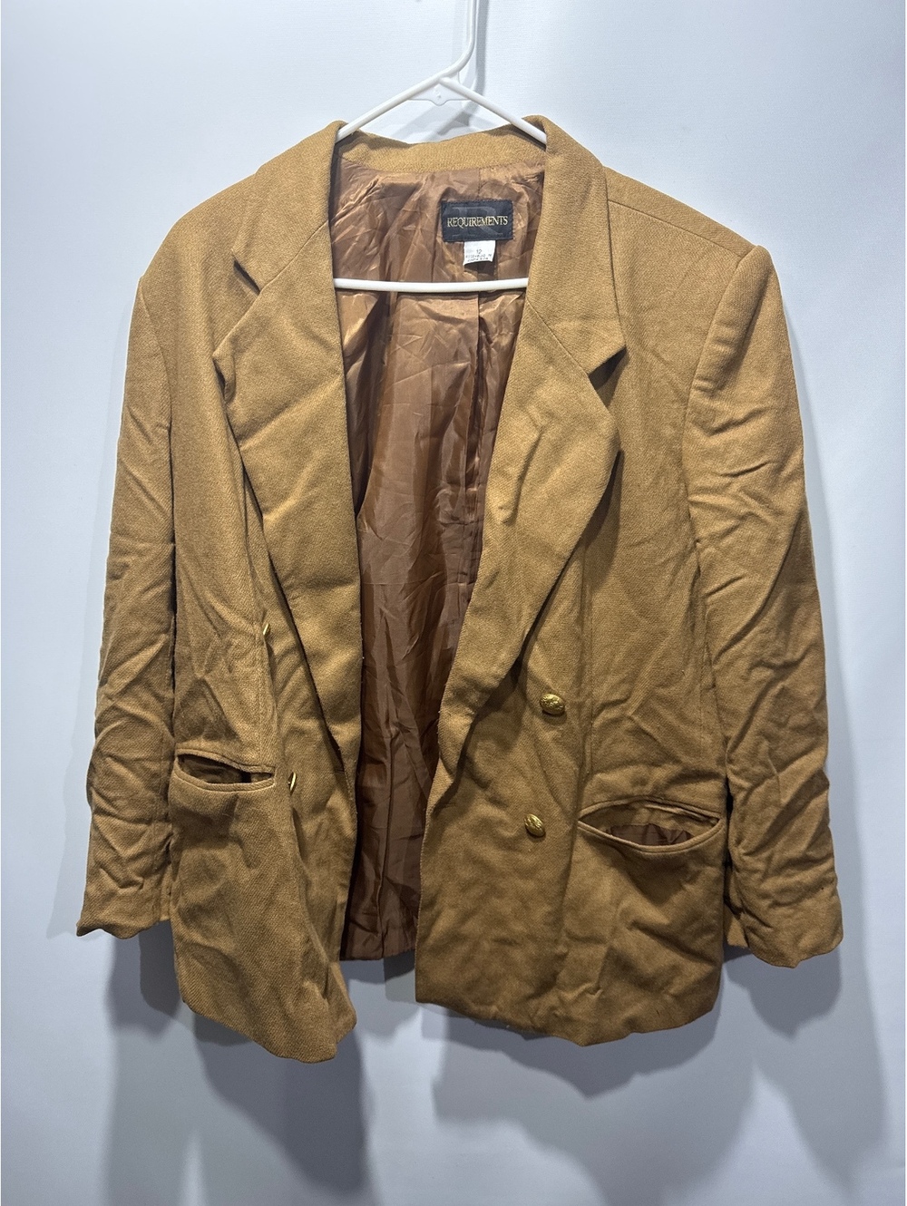 Requirements Women's Brown Blazer Size 12 Assembled in Costa